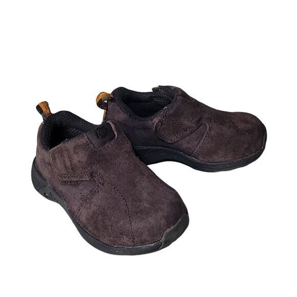 Merrell Performance Footwear Brown Slip On Jungle Moc Leather Shoes Toddler 6 - Picture 1 of 11